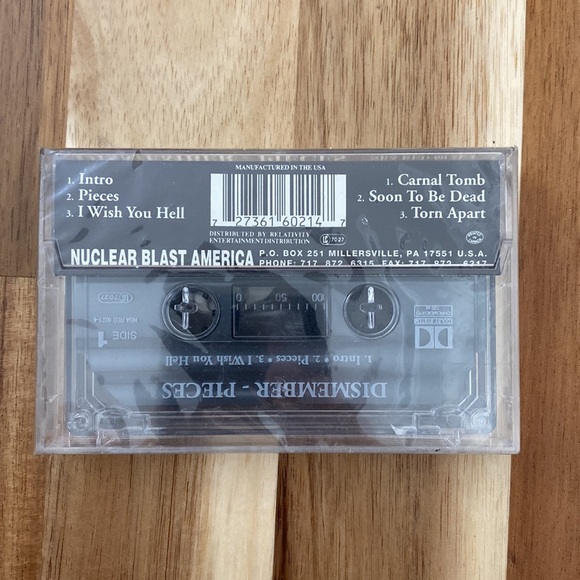 DISMEMBER- Pieces 1992 Cassette ( Collectible) Nuclear Blast America - Picture 2 of 6
